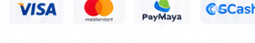 Visa, Mastercard, PayMaya and GCash